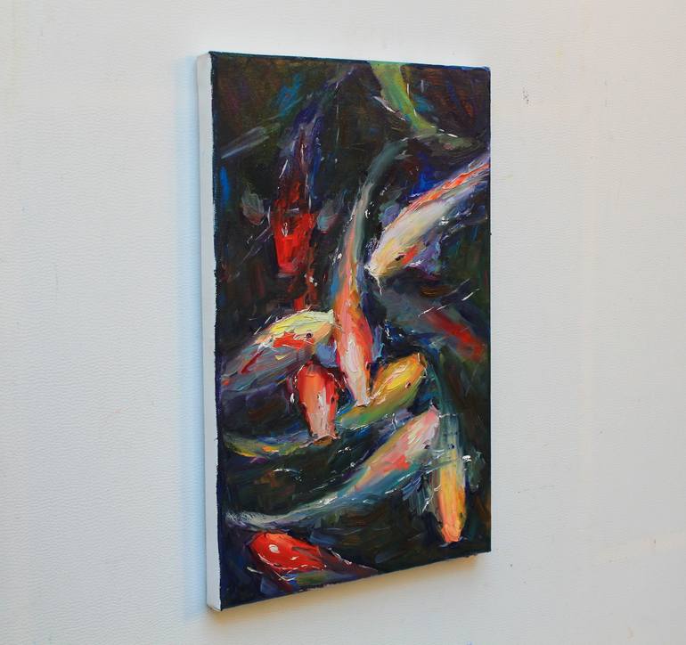 Original Impressionism Fish Painting by Eugene Chernyakovsky