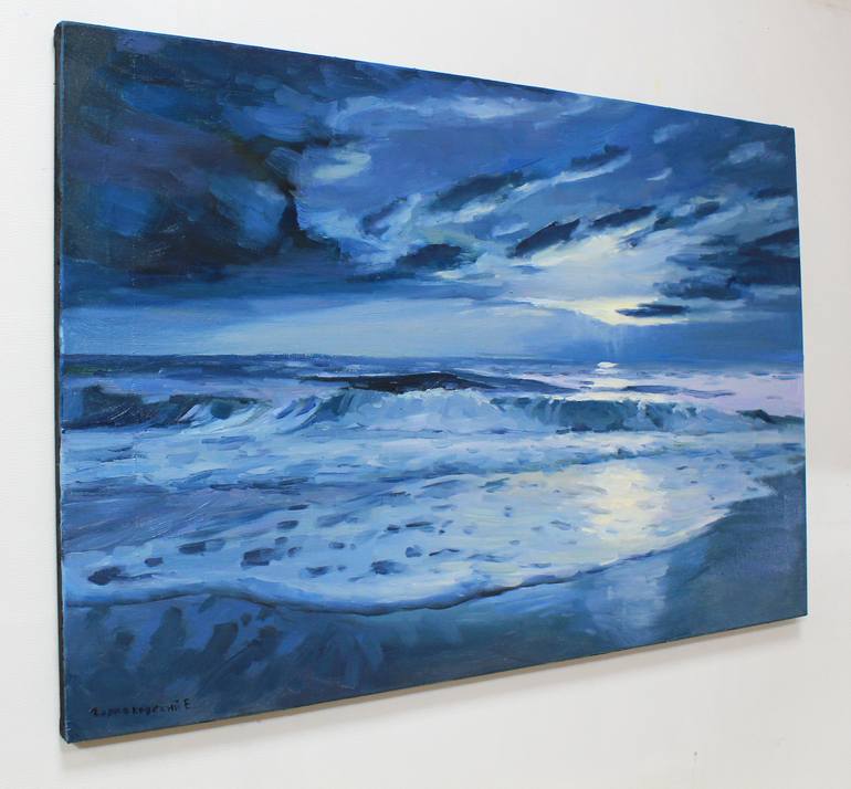 Original Abstract Expressionism Seascape Painting by Eugene Chernyakovsky