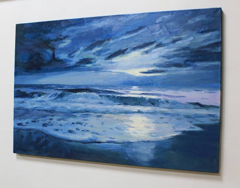 Original Abstract Expressionism Seascape Painting by Eugene Chernyakovsky