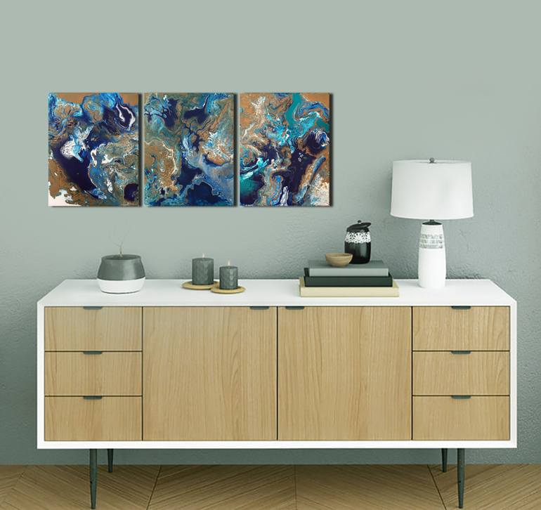 Original Abstract Seascape Painting by Brigitte Ackland