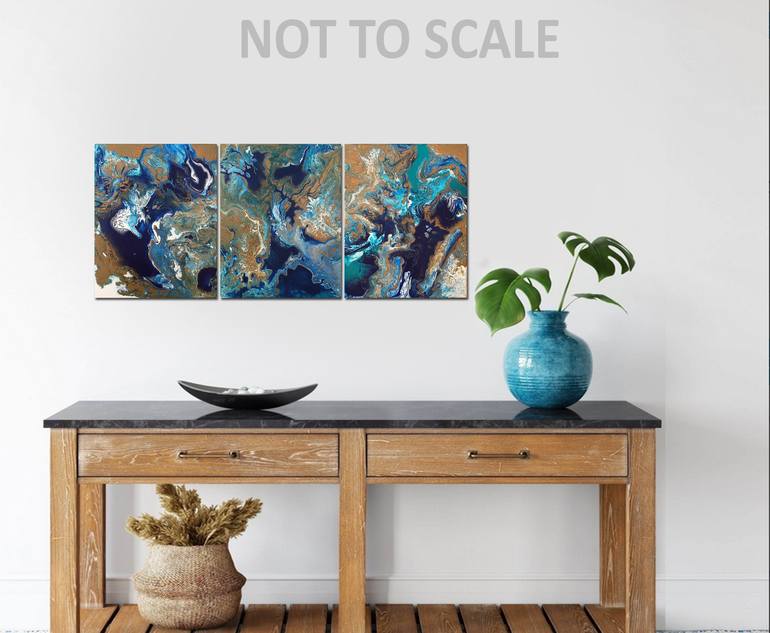 Original Abstract Seascape Painting by Brigitte Ackland