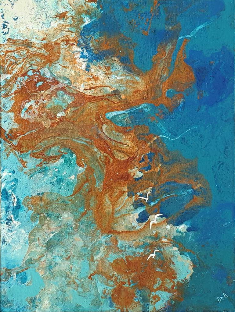 Original Abstract Seascape Painting by Brigitte Ackland