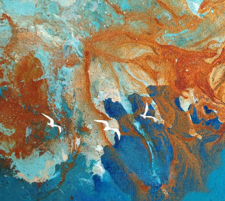 Original Abstract Seascape Painting by Brigitte Ackland