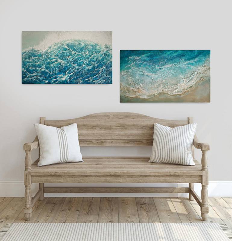 Original Abstract Seascape Painting by Brigitte Ackland