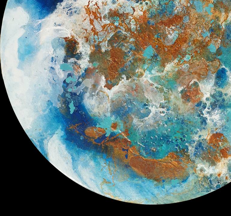 Original Abstract Seascape Painting by Brigitte Ackland