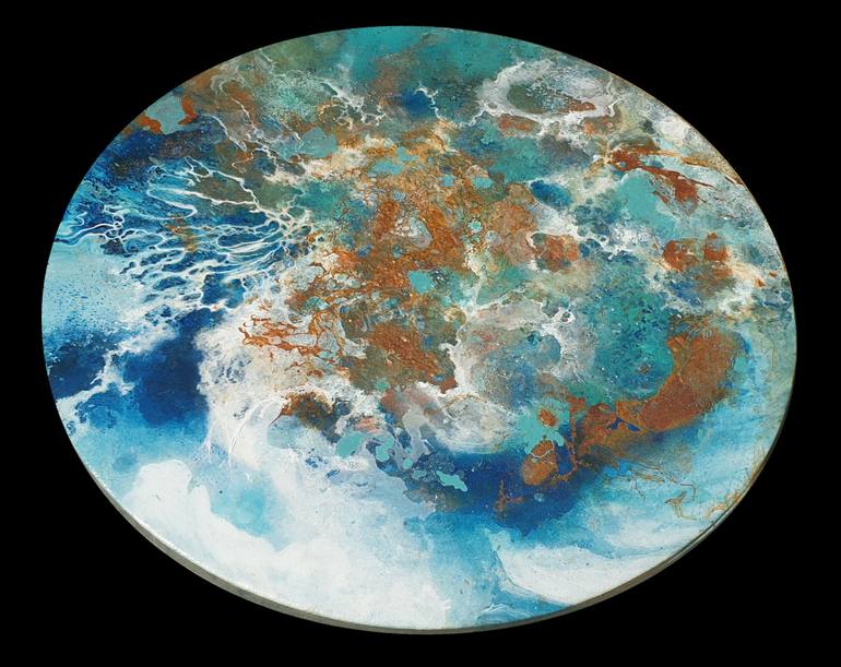 Original Abstract Seascape Painting by Brigitte Ackland