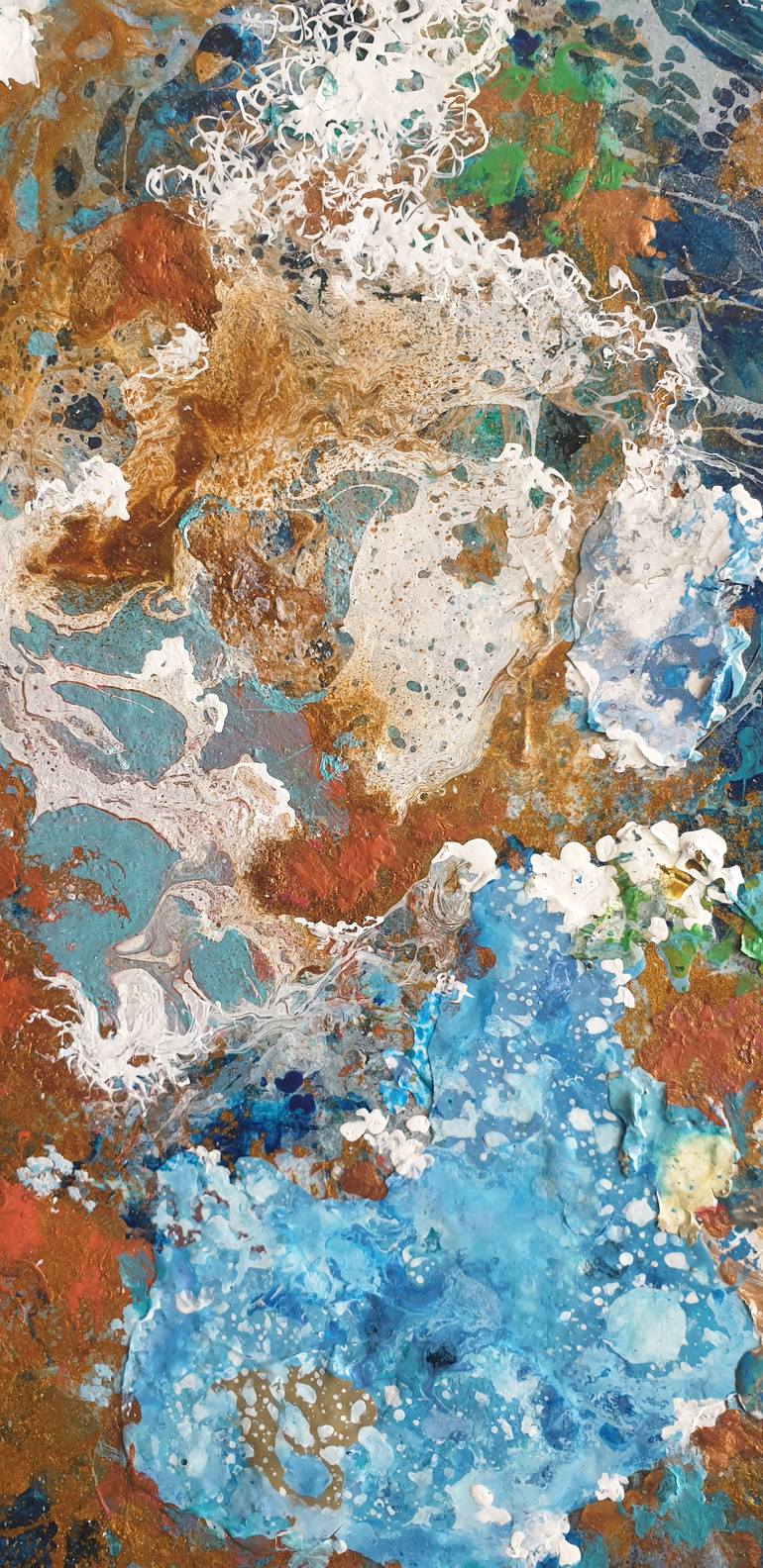 Original Abstract Seascape Painting by Brigitte Ackland