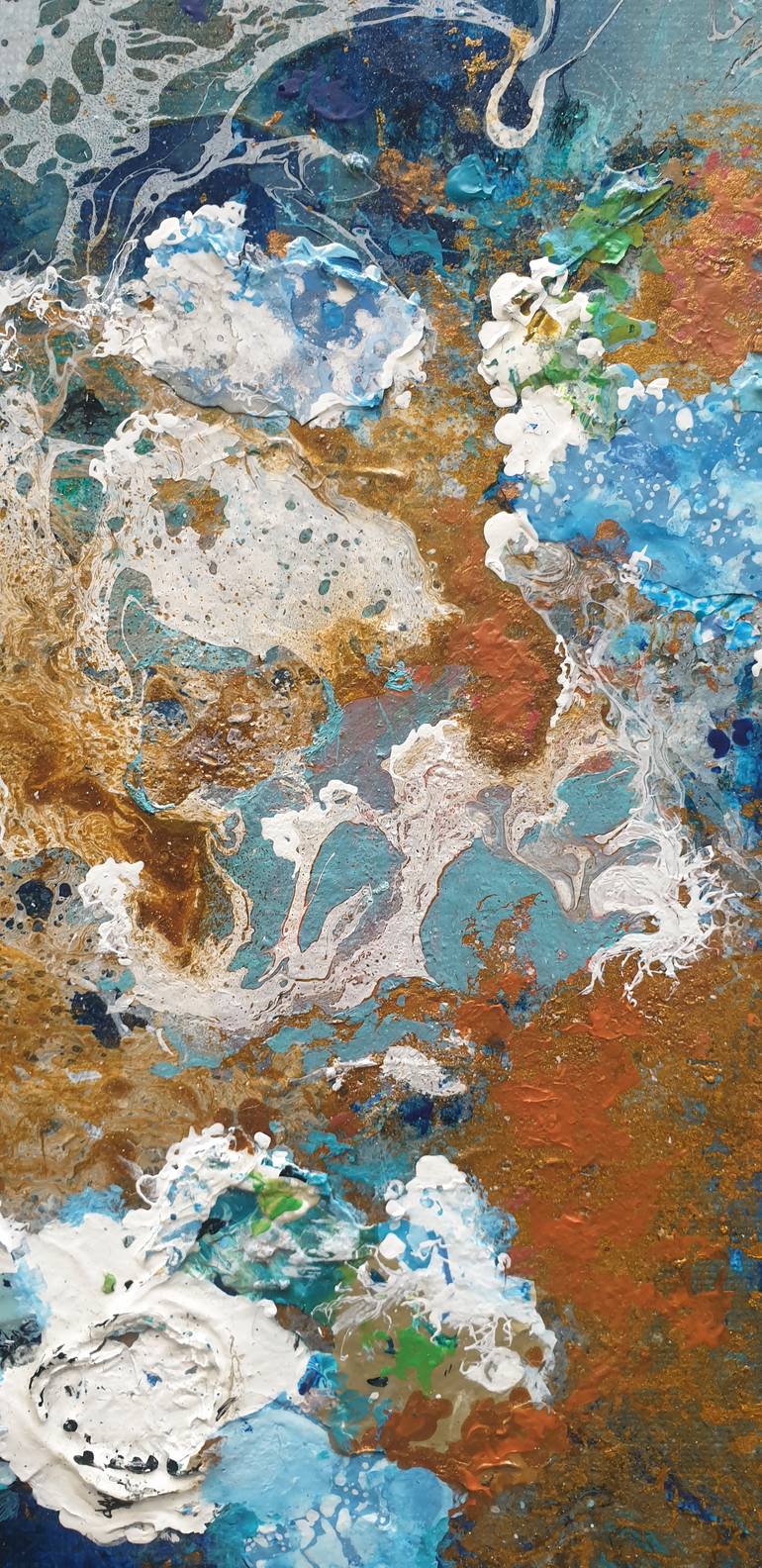 Original Abstract Seascape Painting by Brigitte Ackland