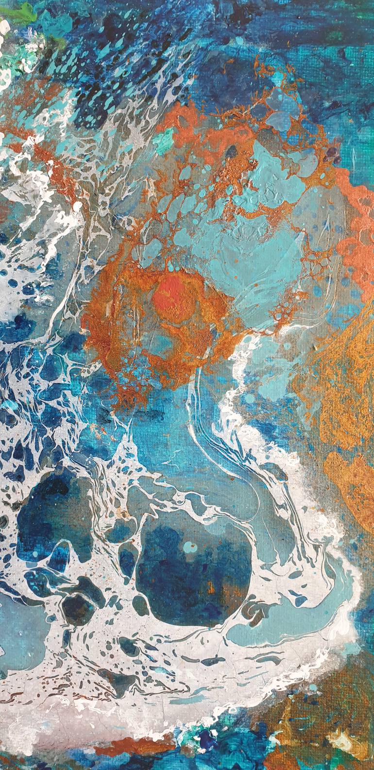 Original Abstract Seascape Painting by Brigitte Ackland