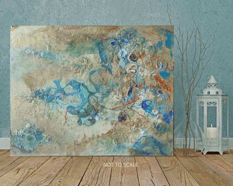 Original Abstract Seascape Painting by Brigitte Ackland