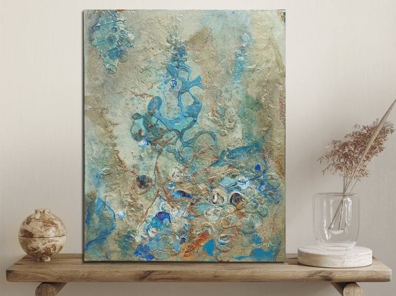 Original Abstract Seascape Painting by Brigitte Ackland