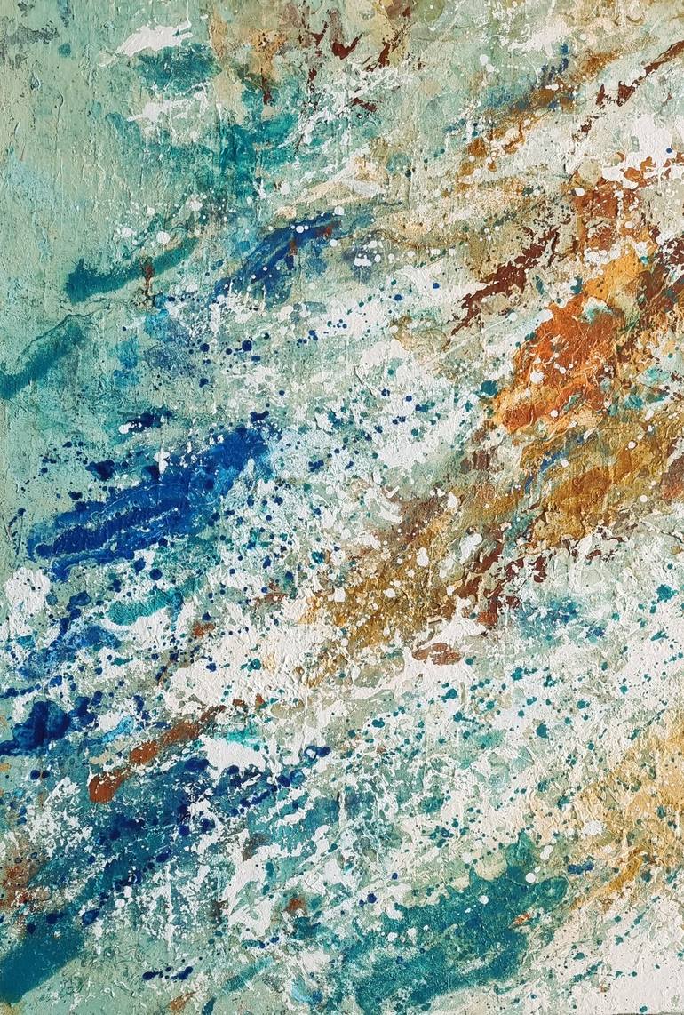 Original Abstract Seascape Painting by Brigitte Ackland