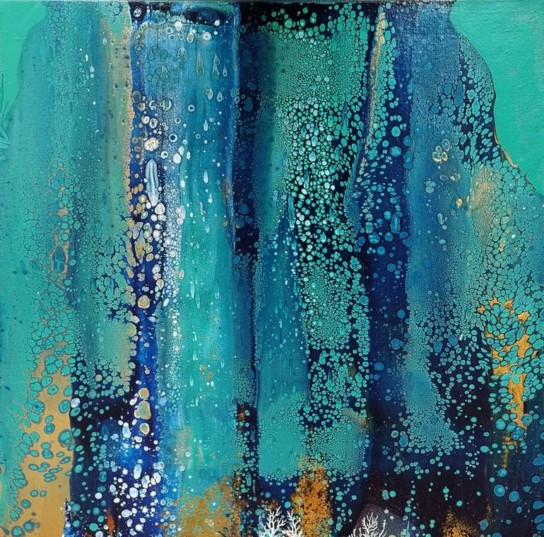 Original Abstract Water Painting by Brigitte Ackland