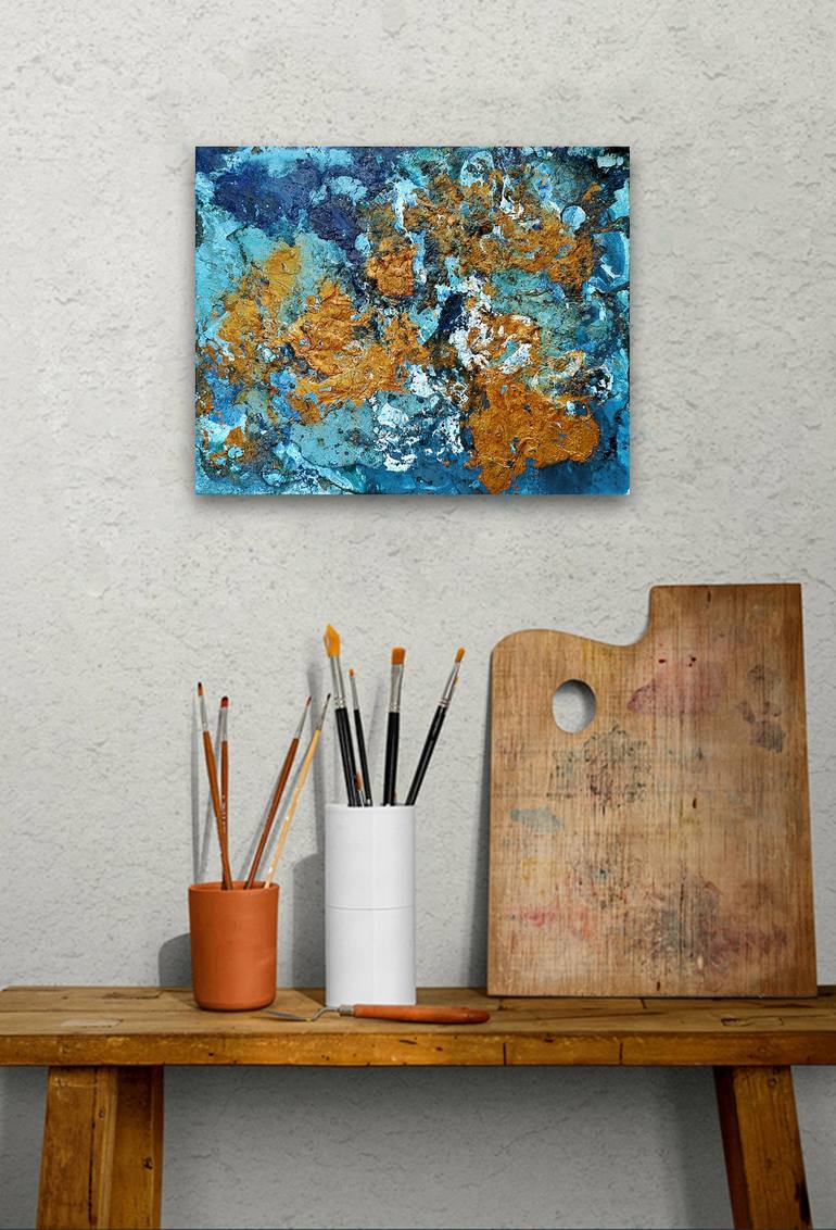 Original Abstract Seascape Painting by Brigitte Ackland