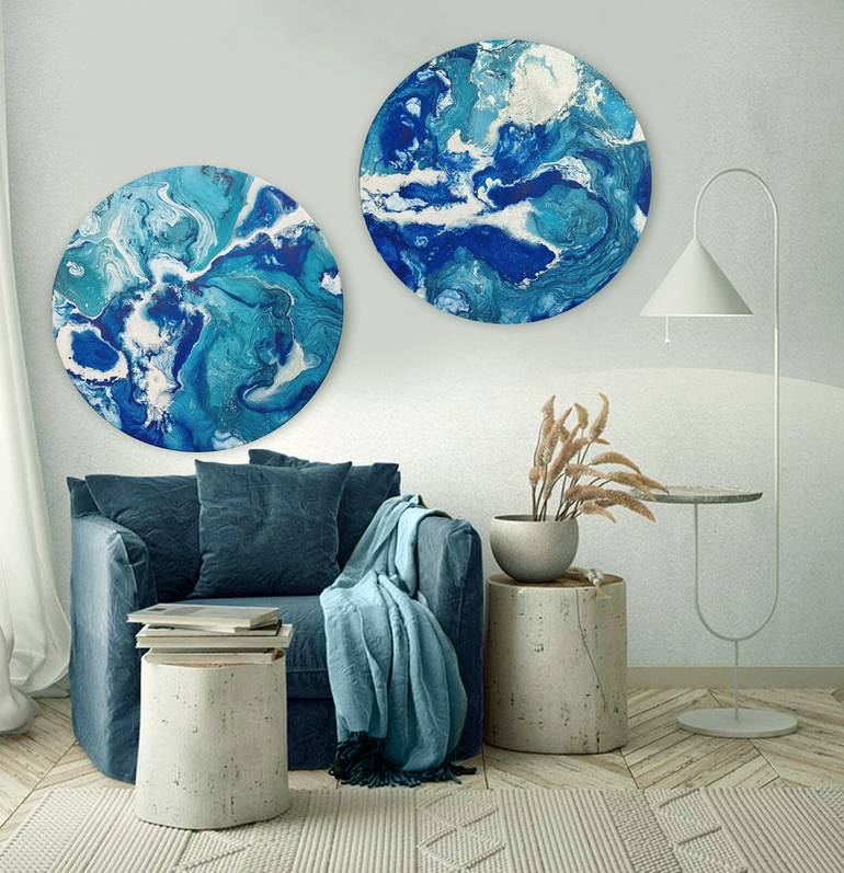 Original Abstract Water Painting by Brigitte Ackland