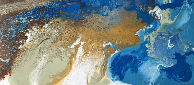 Original Abstract Seascape Painting by Brigitte Ackland