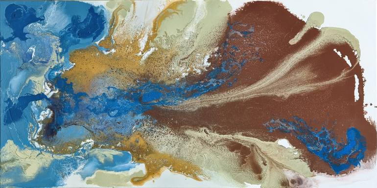 Original Abstract Seascape Painting by Brigitte Ackland