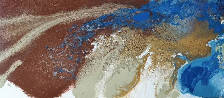 Original Abstract Seascape Painting by Brigitte Ackland