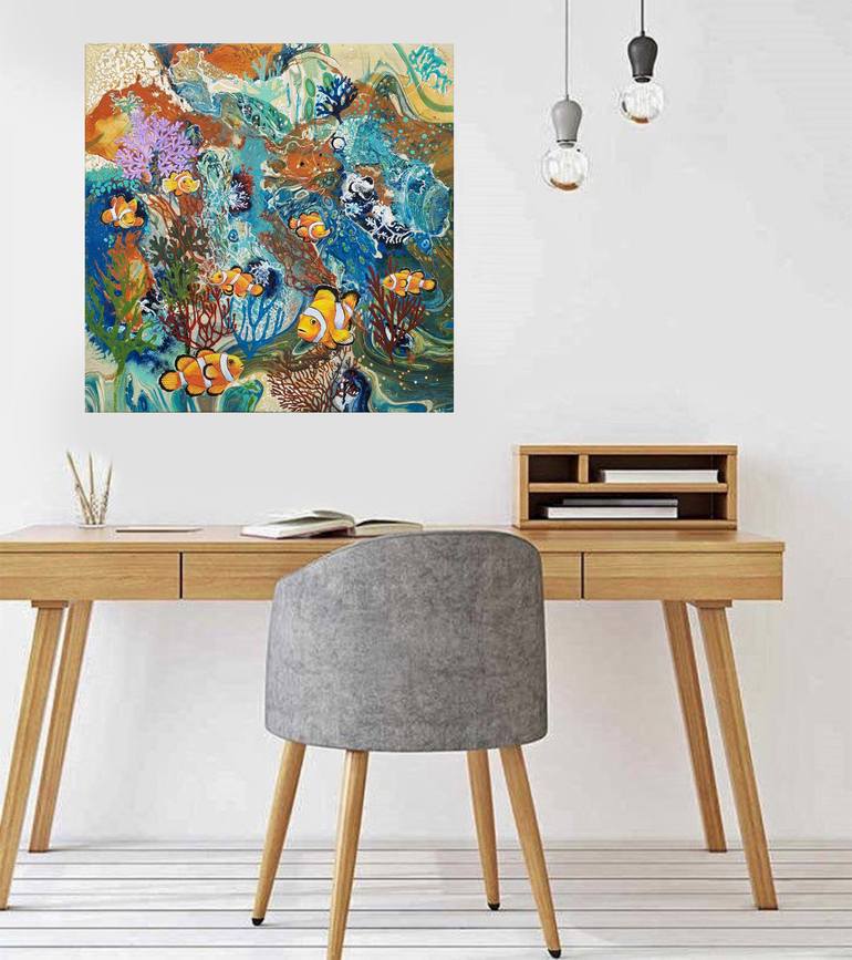 Original Abstract Expressionism Seascape Painting by Brigitte Ackland