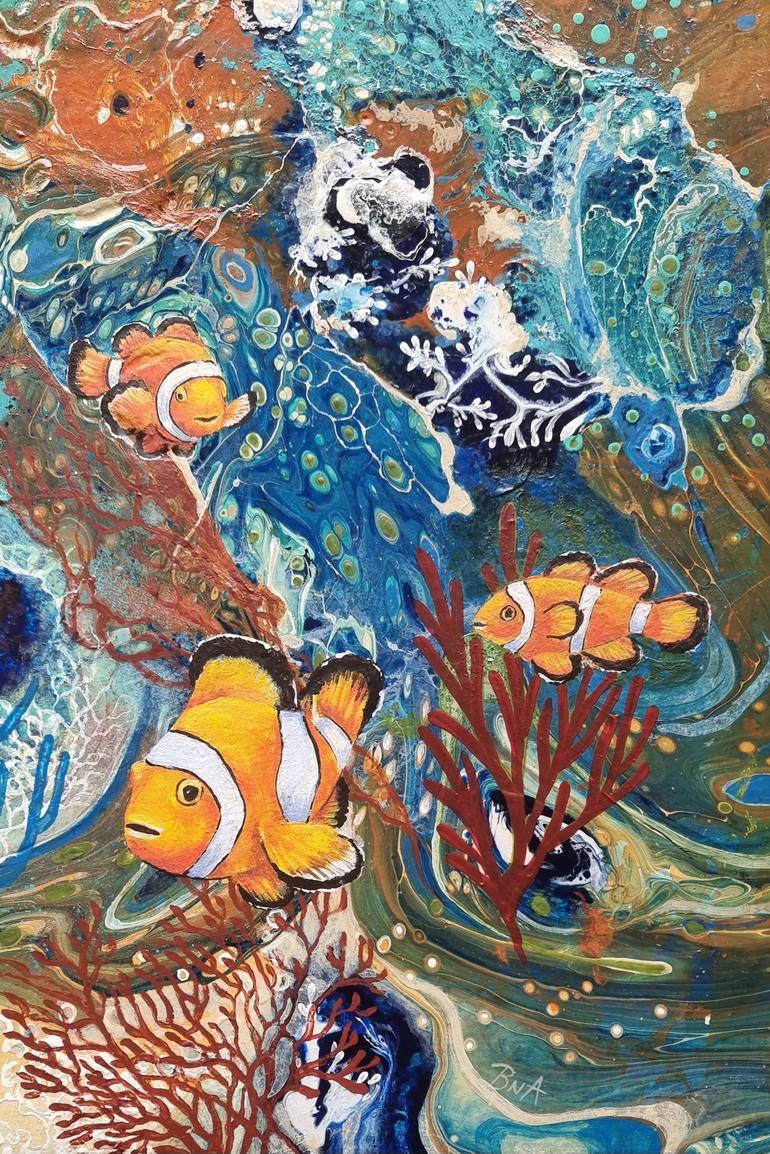 Original Abstract Expressionism Seascape Painting by Brigitte Ackland