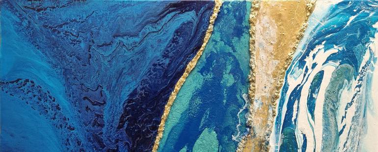 Original Abstract Ocean Painting by Brigitte Ackland