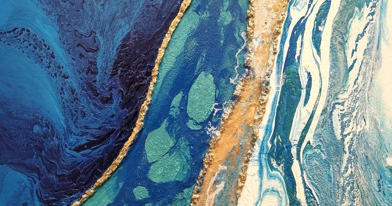 Original Abstract Ocean Painting by Brigitte Ackland