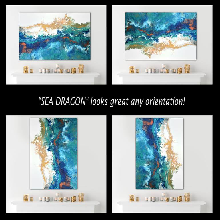 Original Abstract Seascape Painting by Brigitte Ackland