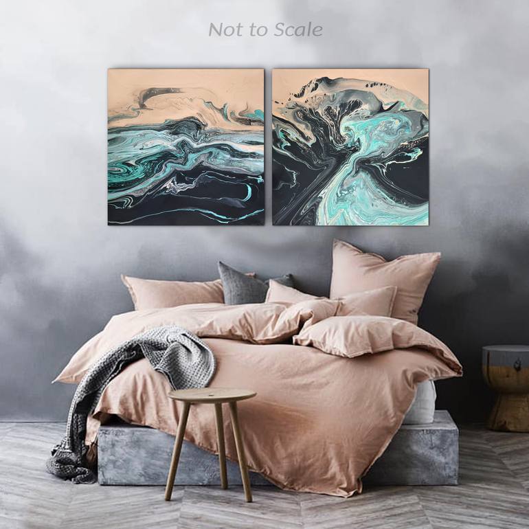 Original Abstract Seascape Painting by Brigitte Ackland