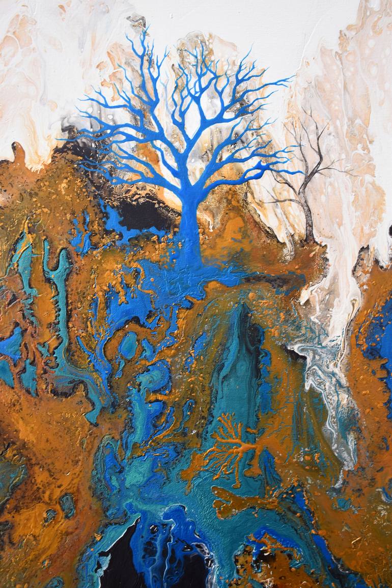 Original Abstract Tree Painting by Brigitte Ackland