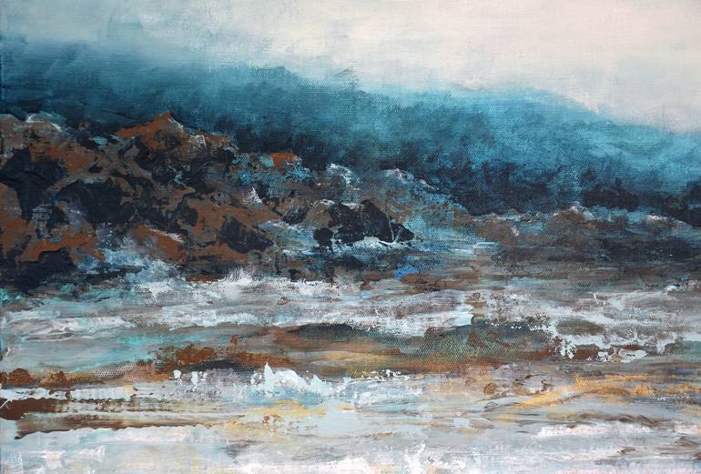 Original Impressionism Seascape Painting by Brigitte Ackland