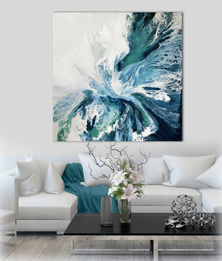 Original Abstract Seascape Painting by Brigitte Ackland