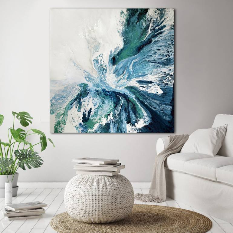 Original Abstract Seascape Painting by Brigitte Ackland