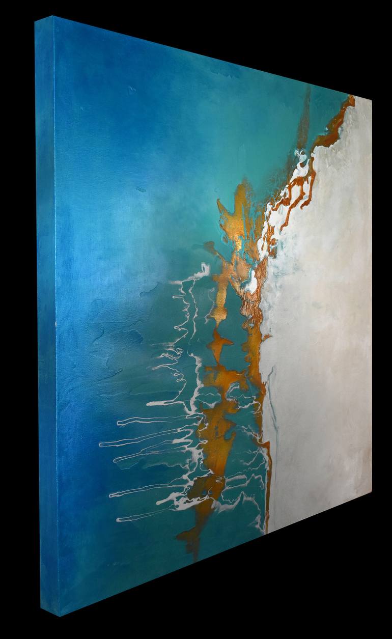 Original Abstract Seascape Painting by Brigitte Ackland