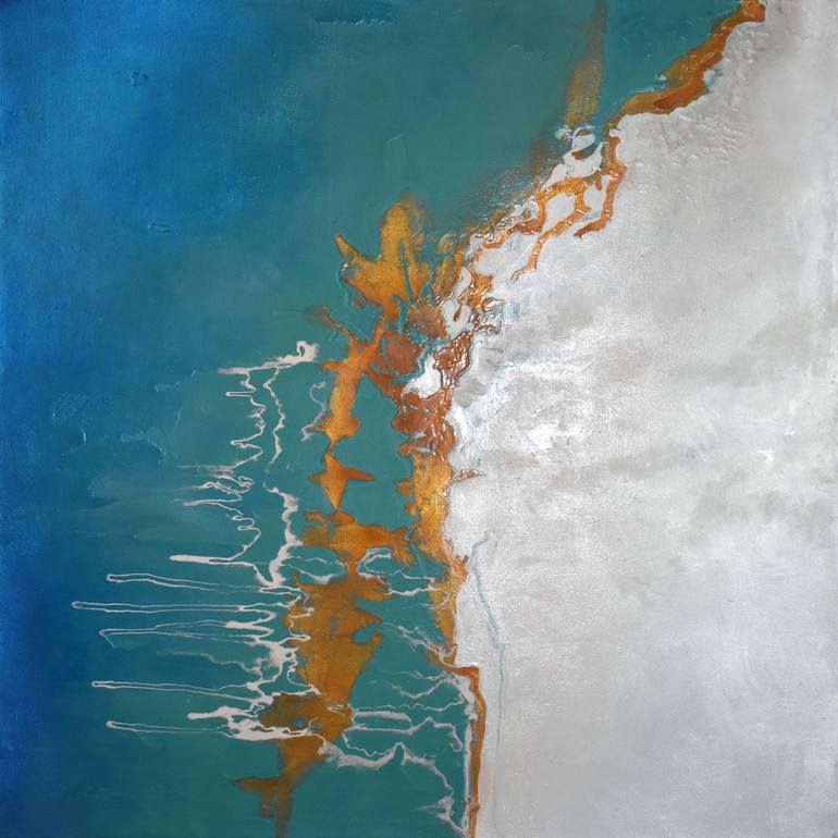 Original Abstract Seascape Painting by Brigitte Ackland