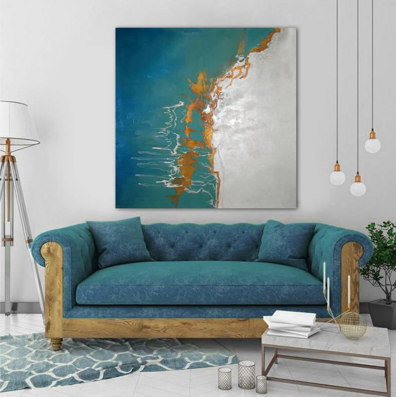 Original Abstract Seascape Painting by Brigitte Ackland