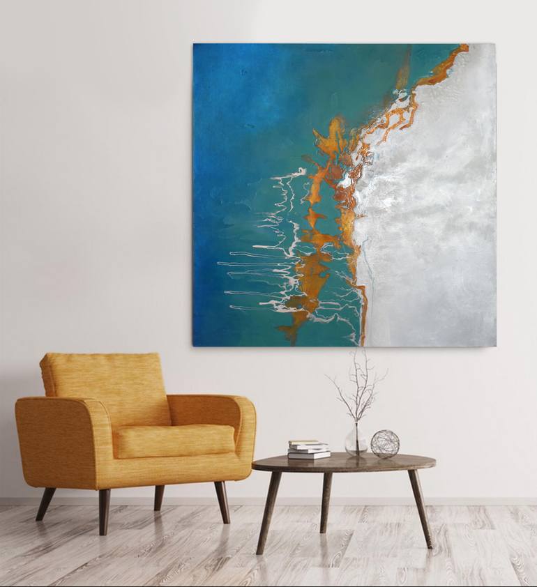 Original Abstract Seascape Painting by Brigitte Ackland