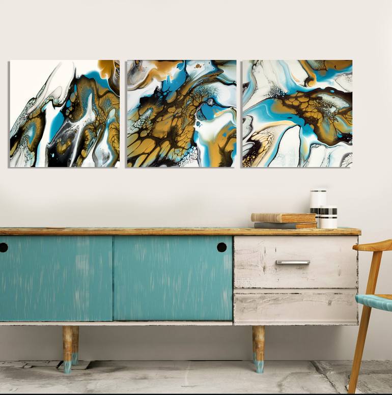 Original Abstract Seascape Painting by Brigitte Ackland