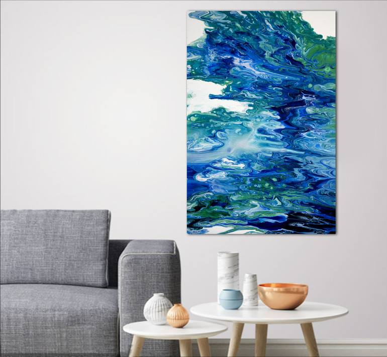 Original Abstract Water Painting by Brigitte Ackland