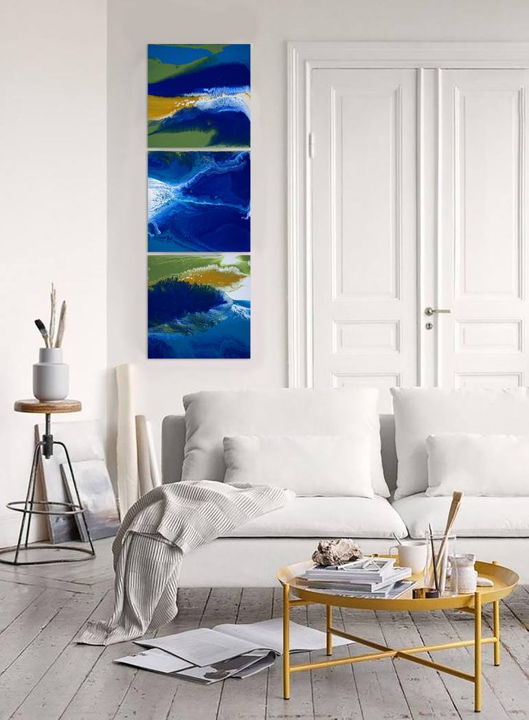 Original Abstract Seascape Painting by Brigitte Ackland