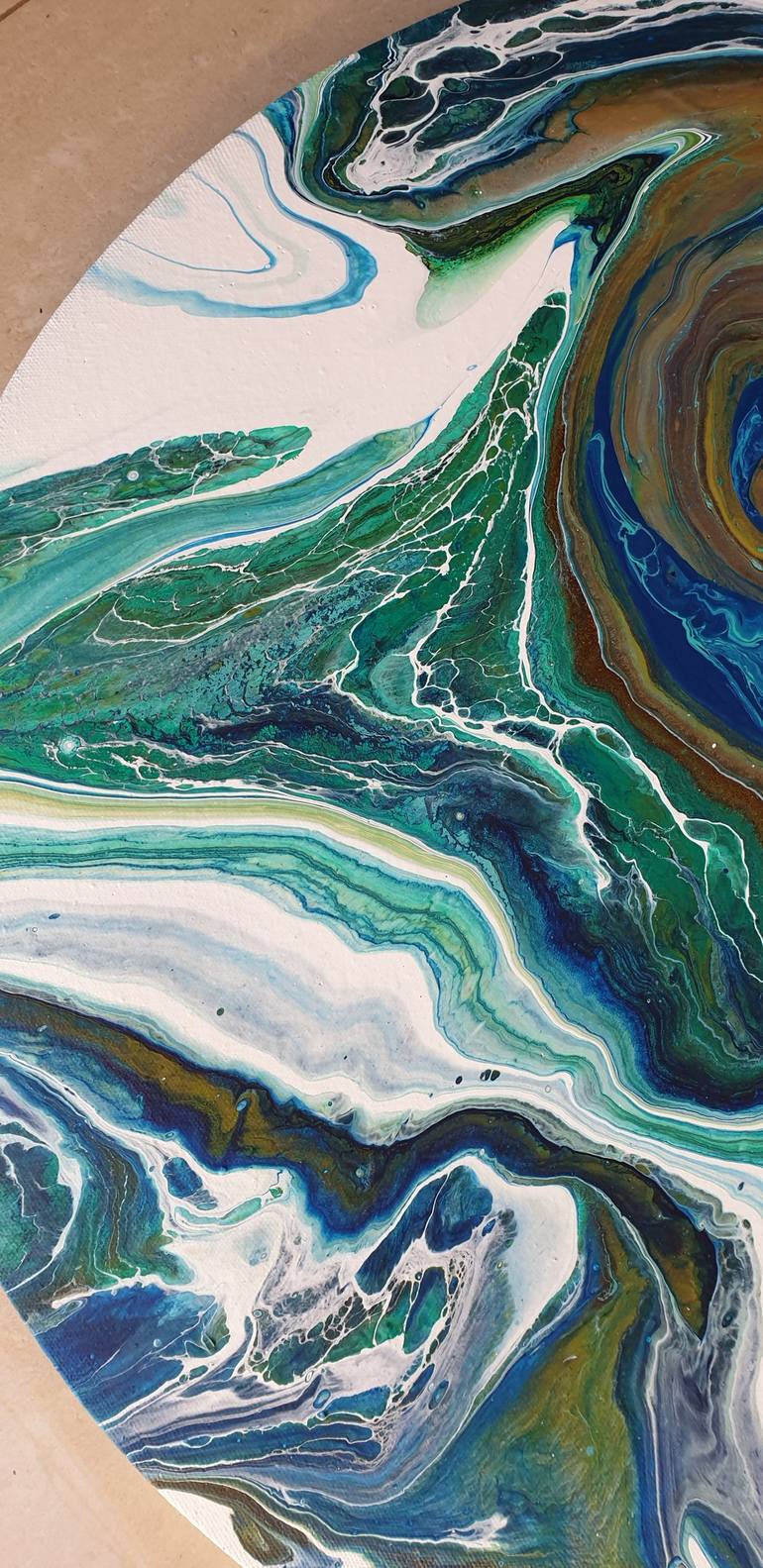 Original Abstract Water Painting by Brigitte Ackland