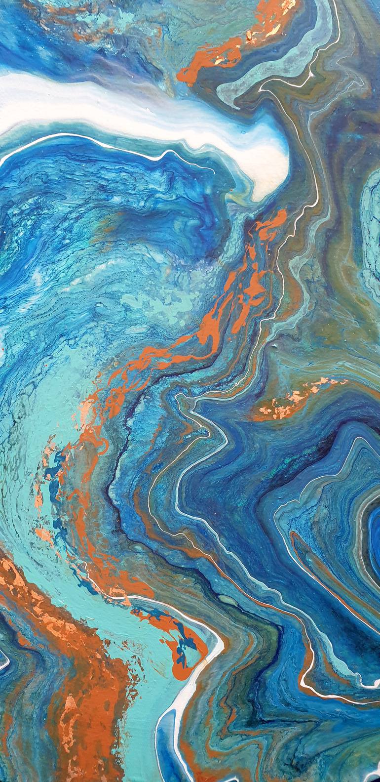 Original Abstract Seascape Painting by Brigitte Ackland