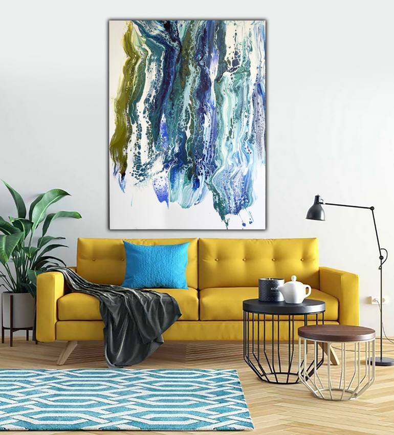 Original Abstract Water Painting by Brigitte Ackland