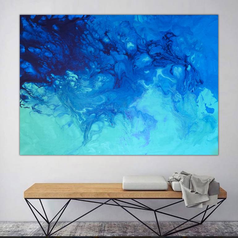 Original Abstract Seascape Painting by Brigitte Ackland