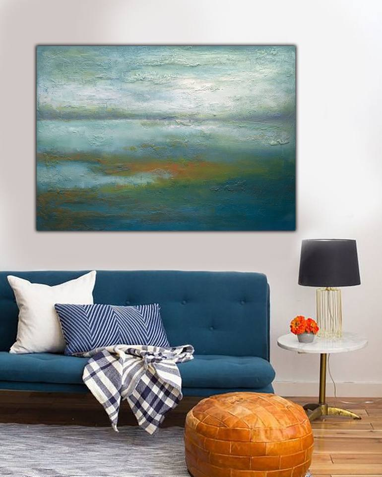 Original Abstract Seascape Painting by Brigitte Ackland