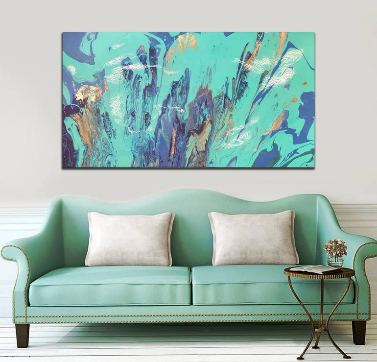 Original Abstract Water Painting by Brigitte Ackland