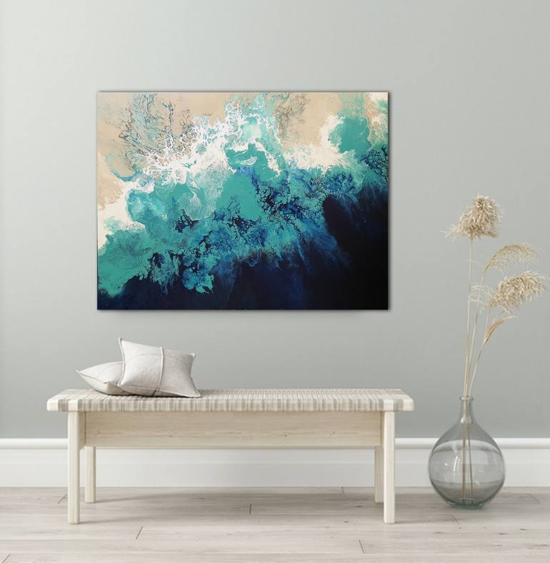 Original Abstract Seascape Painting by Brigitte Ackland