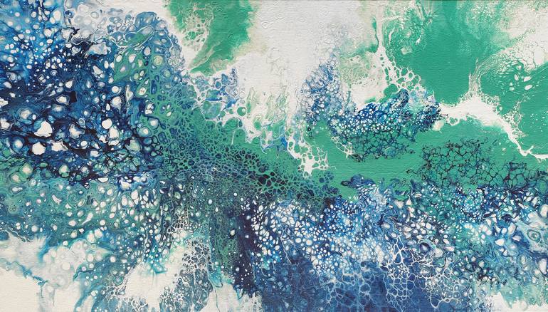 Original Abstract Seascape Painting by Brigitte Ackland