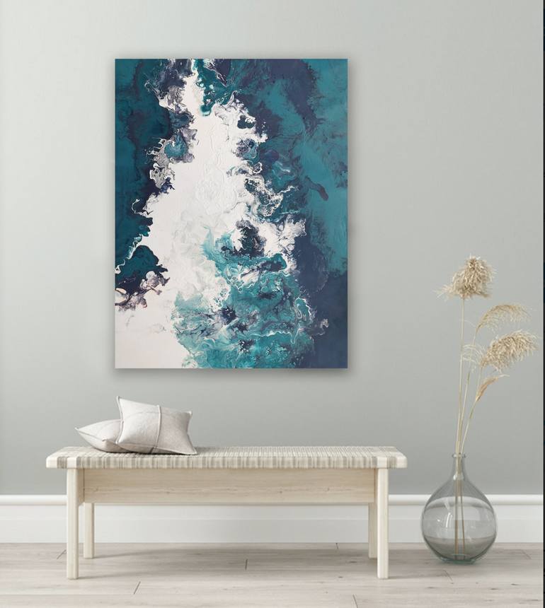 Original Abstract Seascape Painting by Brigitte Ackland