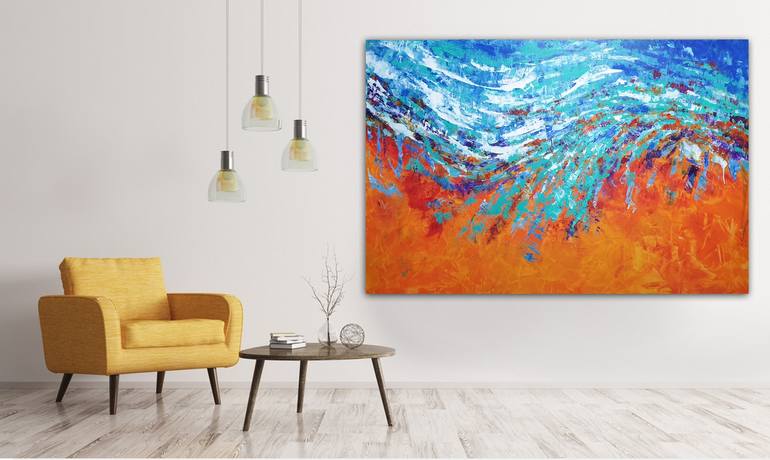 Original Abstract Seascape Painting by Brigitte Ackland