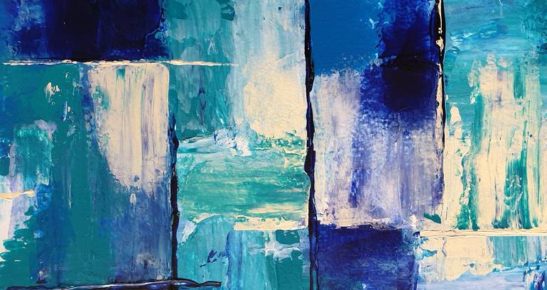 Original Abstract Seascape Painting by Brigitte Ackland